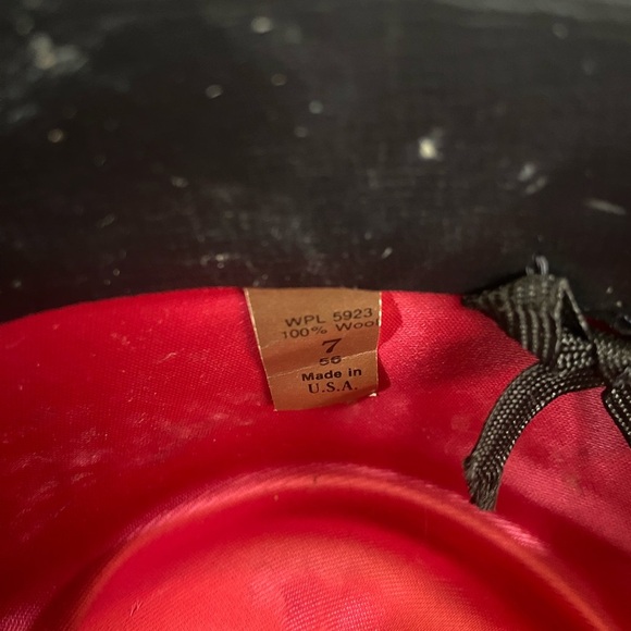 Vintage Black Cowboy Hat with Blue Band - Picture 6 of 6